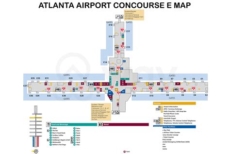 Atlanta Airport Terminal B Map Ontheworldmap Com - vrogue.co