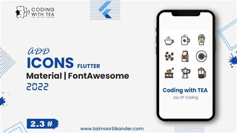 2.3 - Add Material and Font Awesome Icons in Flutter - Flutter Crash Course 2023 - YouTube