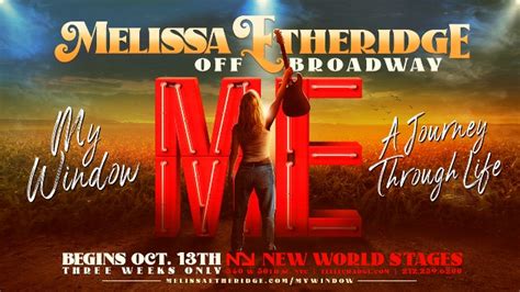 Melissa Etheridge announces off-Broadway solo show ‘My Window — A Journey Through Life ‘ – WARM ...