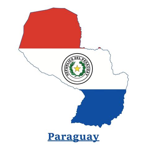 Paraguay National Flag Map Design, Illustration Of Paraguay Country Flag Inside The Map 13918137 ...