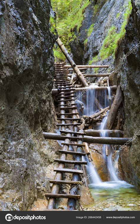 Slovak Paradise National Park , Slovakia. Mountain canyon — Stock Photo ...