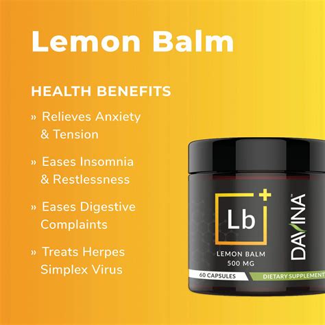 Lemon Balm (Relaxation, Sleep, Anxiety) - Davina Wellness