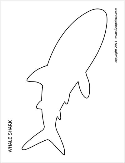 Shark | Free Printable Templates & Coloring Pages | FirstPalette.com