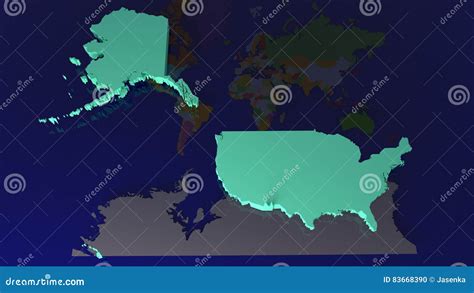 World map with USA stock illustration. Illustration of cable - 83668390