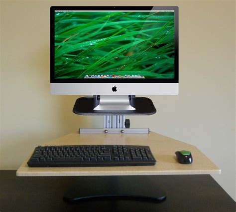 Work surface and monitor adjust separately giving you Dual Ergonomics | Imac, Modern living room ...