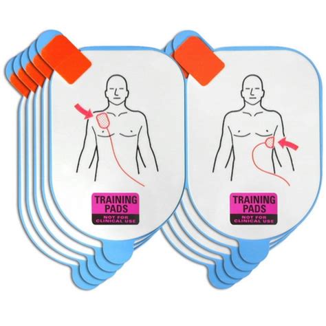 ADULT Defibrillator AED Training Pads 5 Pack - Lifeline SEMI / AUTO ...