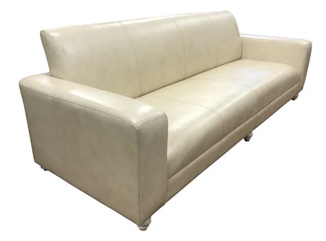 Cream Beige Modern Leather Sofa