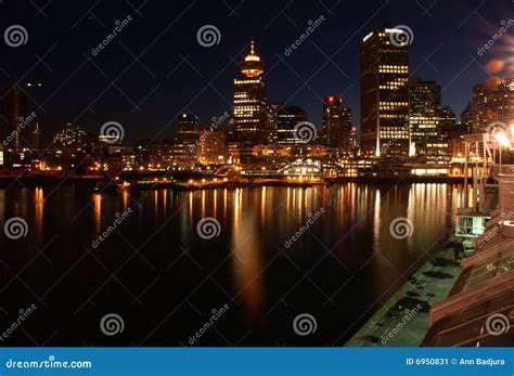 The Canada Place by Night, Vancouver Stock Image - Image of landscape, buildings: 6950831