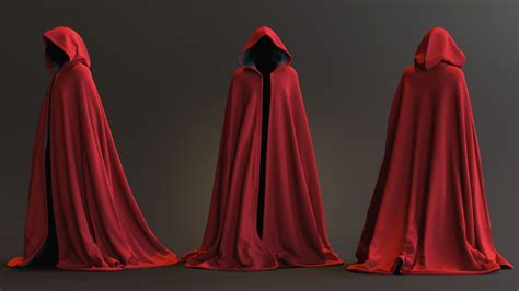 ArtStation - Hooded Half-Circle Cloak - Marvelous Designer/CLO3D Project | Resources