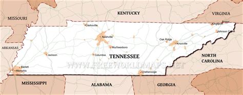 States That Border Tennessee Map | Zip Code Map