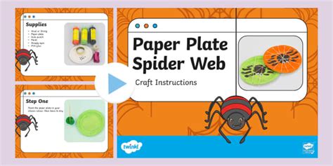 Simple Paper Plate Spider Craft Instructions (teacher made)