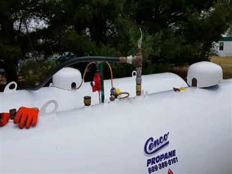 1000 Gallon Propane Tank Install - YouTube