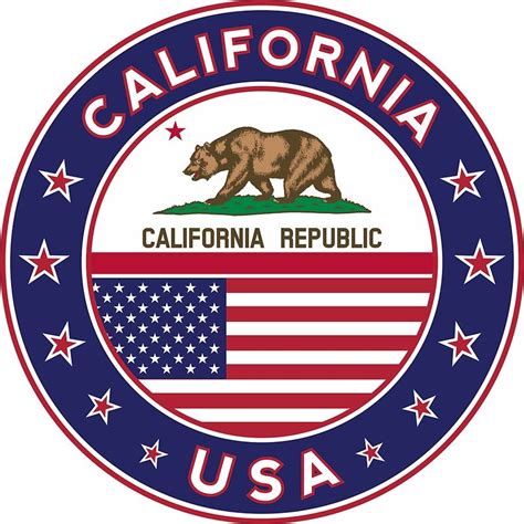 "California" Sticker for Sale by Alma-Studio | Usa flag stickers ...