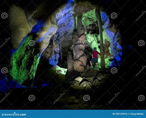 Creative Concept Created with Cave Interior Texture, Stalactites ...