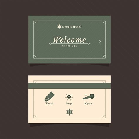 Free Vector | Flat design hotel key card template