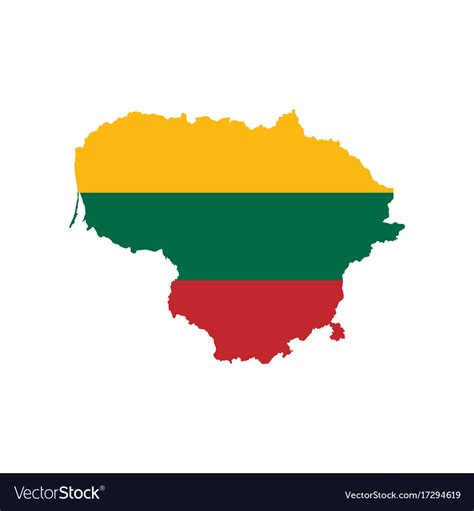 Lithuania flag and map Royalty Free Vector Image