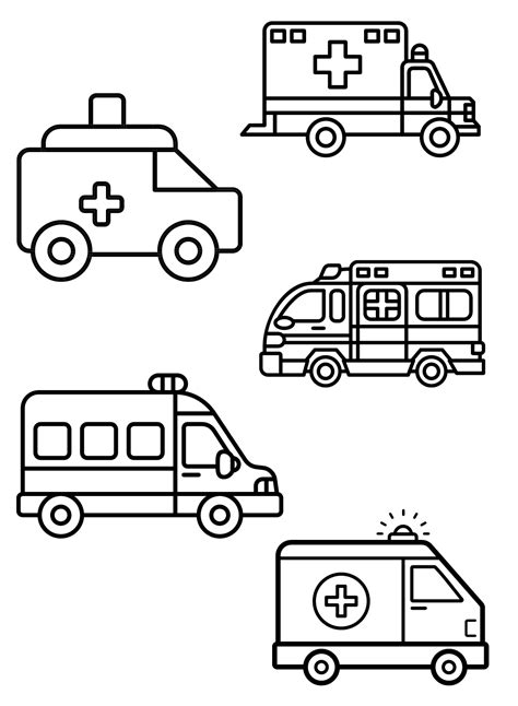 Ambulance to Print Coloring Page - Free Printable Coloring Pages