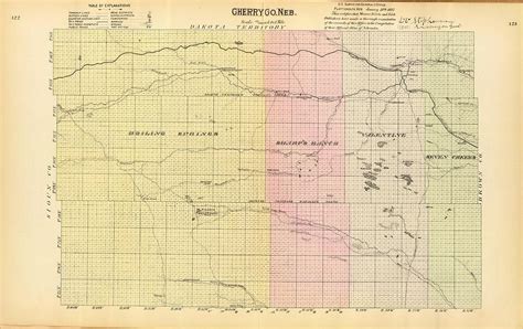 Cherry County Nebraska 1885 map 2719114 Drawing by Timeless Geo Maps