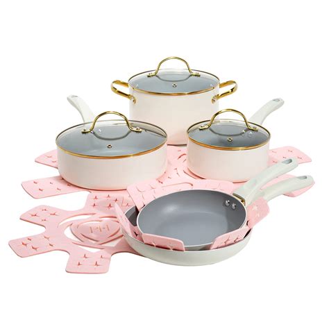 Paris Hilton Epic Nonstick Pots and Pans Set, Multi-layer Nonstick ...