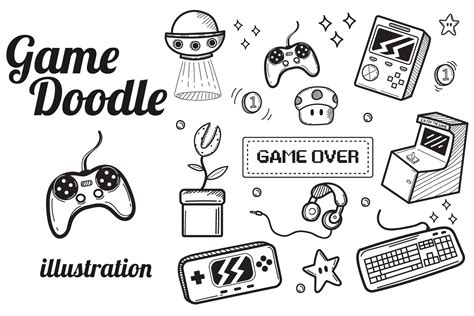 Game Doodle Illustration Drawing Art Graphic by sleborstudio · Creative Fabrica