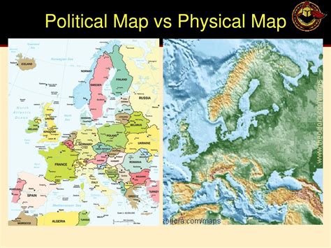 Political Map And Physical Map Difference