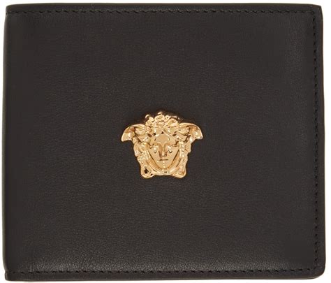 Versace Black & Gold 'La Medusa' Wallet Versace