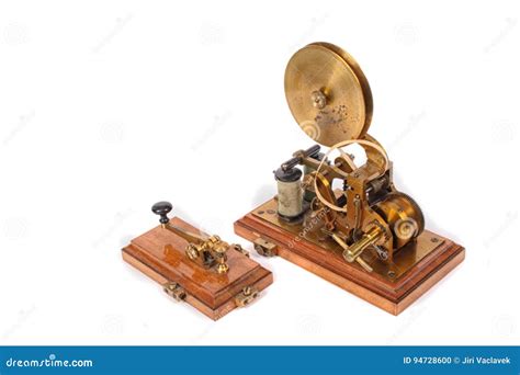 Old telegraph machine stock photo. Image of isolated - 94728600