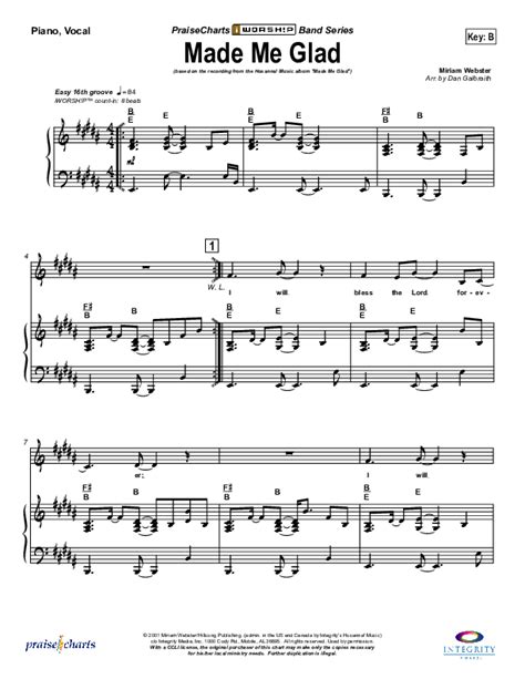 Made Me Glad Sheet Music PDF (Michael Neale) - PraiseCharts