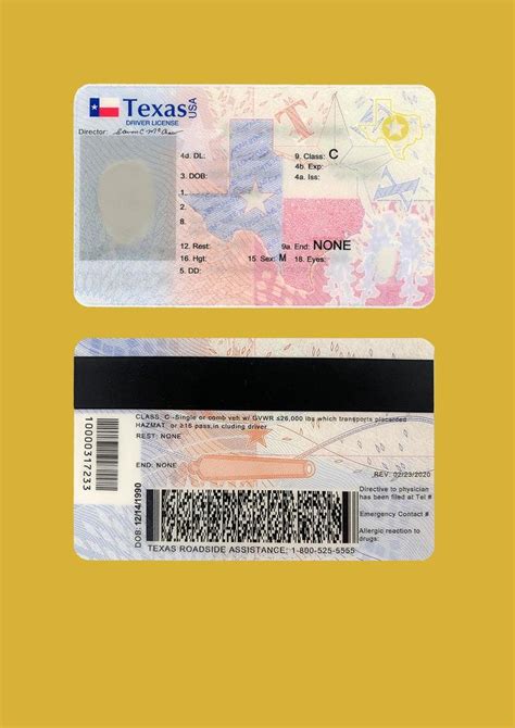 blank texas driver license template editable 16655836 Stock Photo at ...