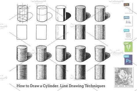 How to draw a Cylinder | Pencil shading techniques, Geometric shapes ...