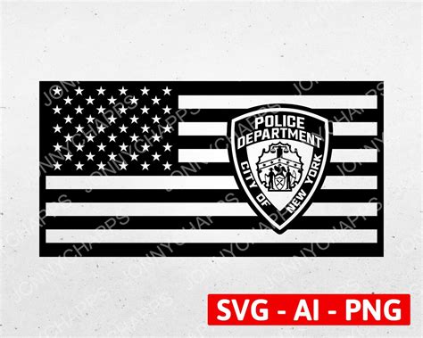 NYPD Police Patch American Flag New York City Police Badge - Etsy