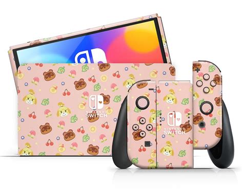 Cute Animal Crossing Pattern Nintendo Switch OLED Skin – Lux Skins Official