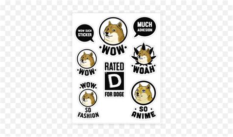 Doge Meme Sticker Lookhuman Meme Stickers Doge Meme - Meme Sticker Sheet Emoji,Doge Emoji - free ...