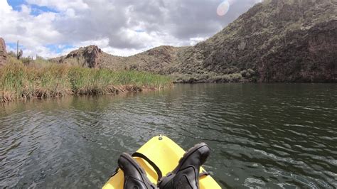 Kayaking Across Saguaro Lake in Arizona UHD 4K Video - YouTube