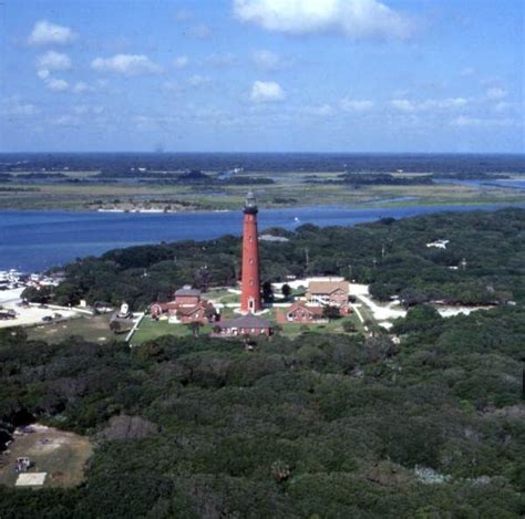 Florida Memory - Aerial view looking west at the Ponce de Leon Inlet ...