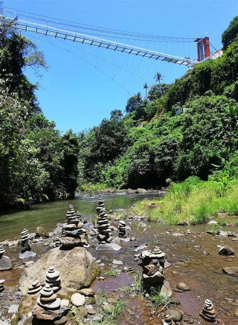 River View at Tegenungan Waterfall at Gianyar Regency of Bali Stock Image - Image of stone ...