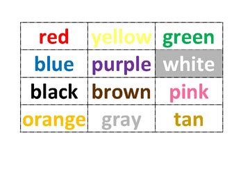 Color Words Flashcards by THEWHOLECHILD | Teachers Pay Teachers