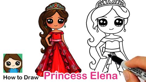 How to Draw Princess Elena of Avalor | Disney - YouTube