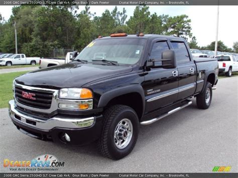 2006 GMC Sierra 2500HD SLT Crew Cab 4x4 Onyx Black / Dark Pewter Photo #1 | DealerRevs.com