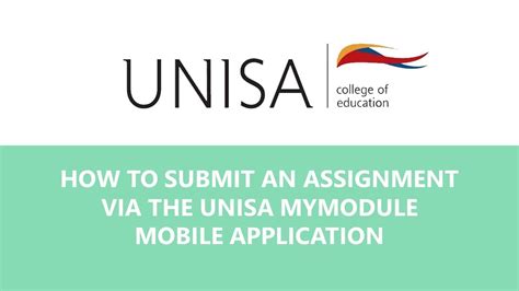 UNISA: How To Submit an Assignment using the MyModule Mobile App - YouTube