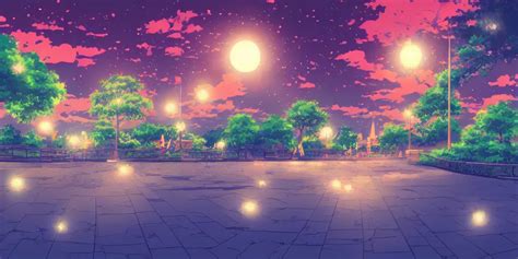 anime background of a park at night, award - winning | Stable Diffusion