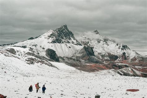 Trekking in Snow Covered Andes · Free Stock Photo