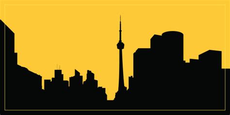 Toronto Skyline Silhouette Stock Illustration - Download Image Now - iStock