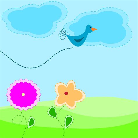 Clipart - Cartoon spring