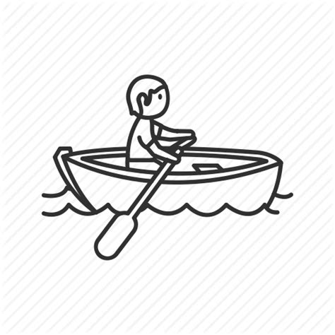 Row Boat Clipart Black And White ~ Boat Clipart Rowing People Transparent Webstockreview Man Big ...