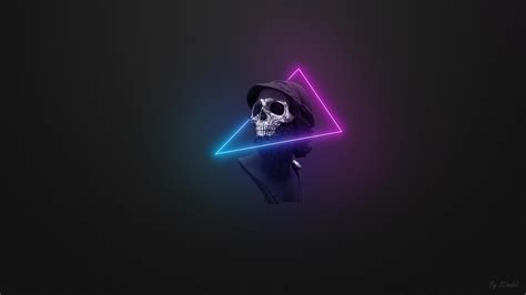 Wallpaper: A Bust With a Skull Mask and Neon Lights OC 4K | Skull wallpaper, Graffiti wallpaper ...