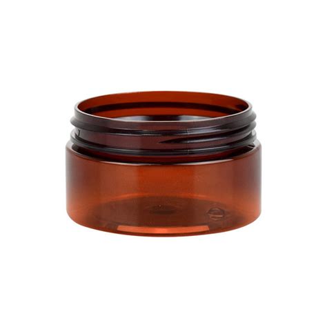 Decorative Amber OEM 61mm Plastic Lotion Jars