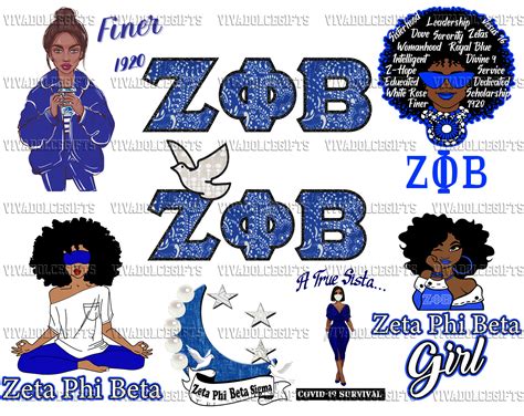 Zeta Phi Beta sorority PNG print Zeta 1920 PNG file Greek | Etsy