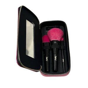 Yves Saint Laurent | Makeup | New Ysl Beauty Makeup 3 Brushes Mirror Pink Case Set | Poshmark