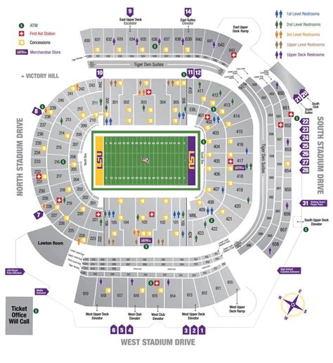 Tiger Stadium Seating Chart | Alabama football tickets, Lsu tigers football, Lsu